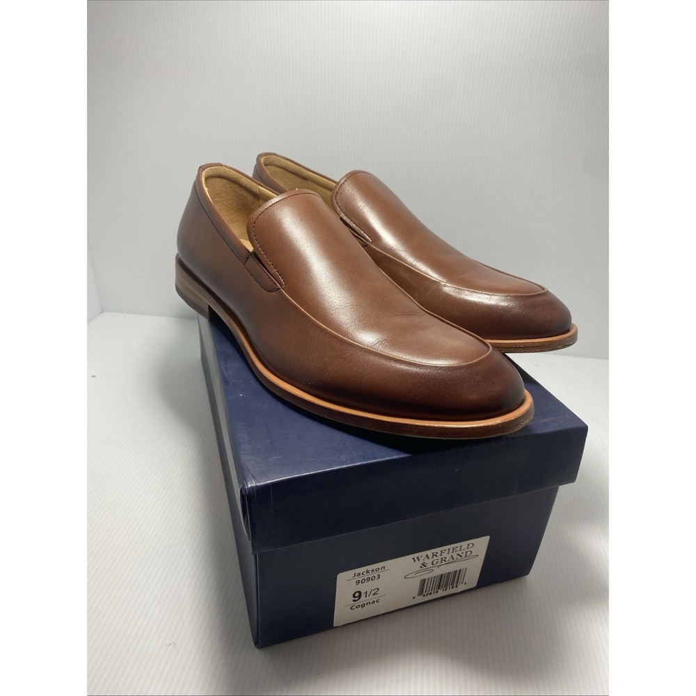Men's Leather Dress Shoes Sz 9.5Warfield & Grand Men's Jackson 90903 Cognac —011